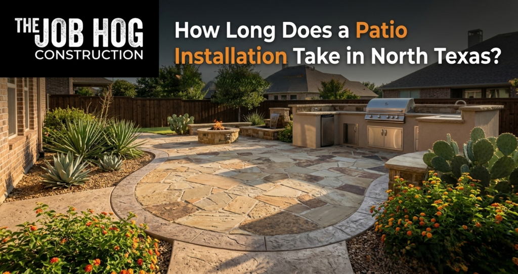 patio installation timeline North Texas