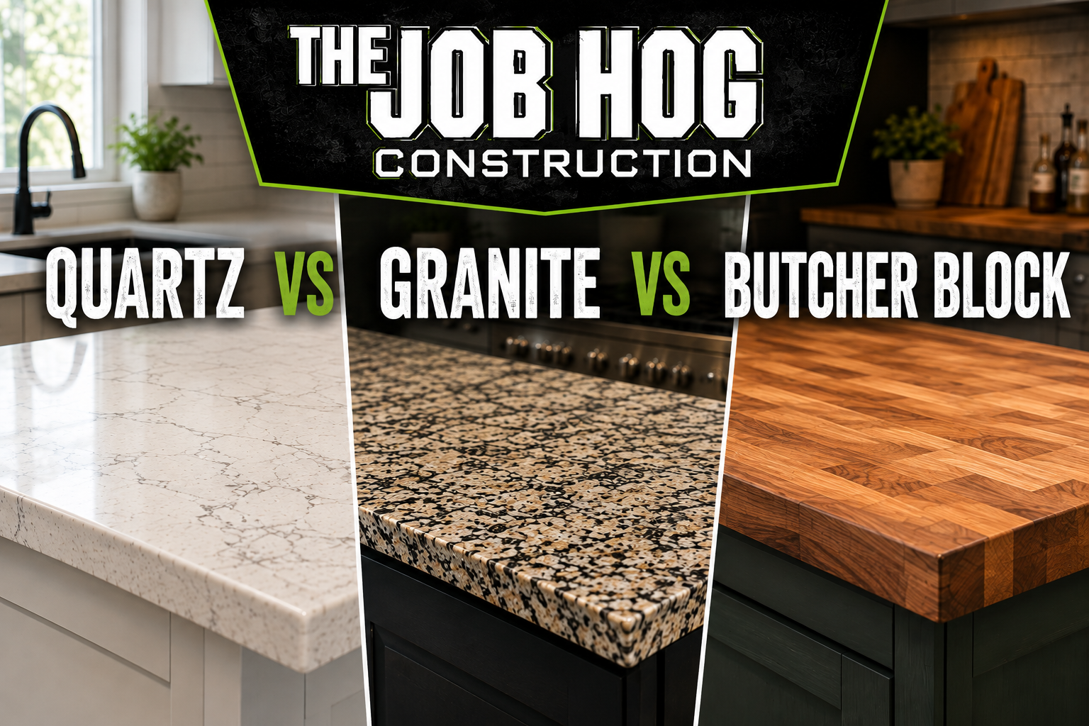 Quartz vs Granite vs Butcher Block for Texas Kitchens