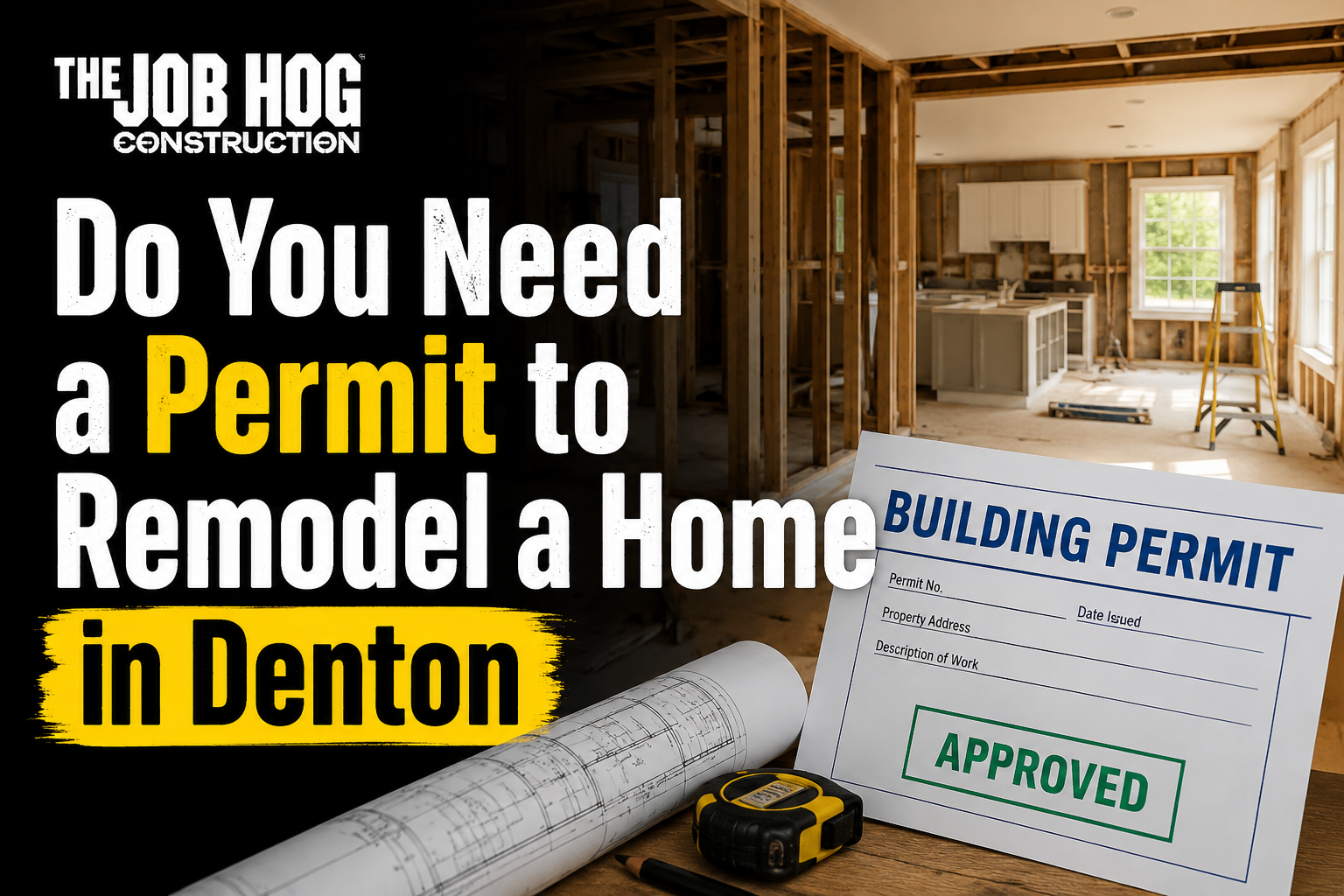 permit to remodel a home in Denton TX